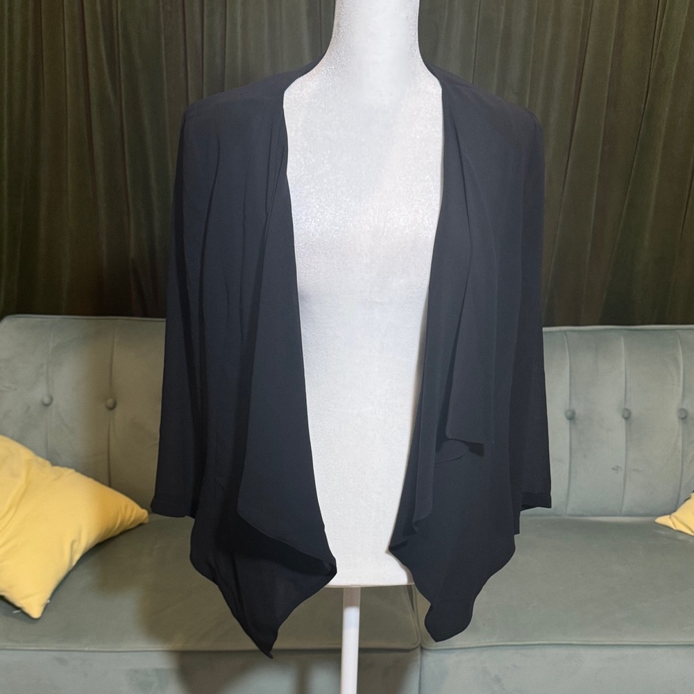 Calvin Klein Black Draped Cardigan